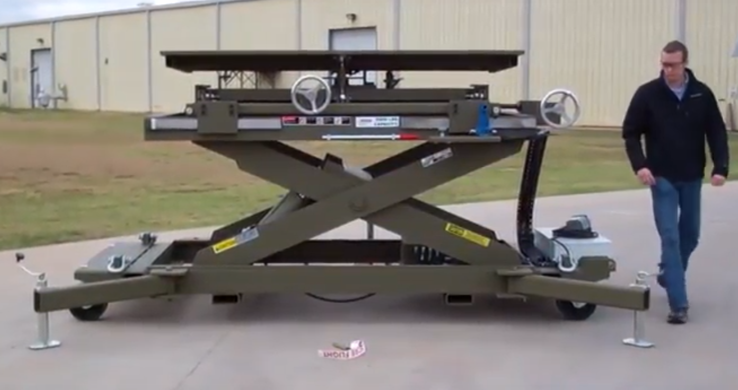 Manual Positioning Scissor Lift for Aerospace Manufacturing