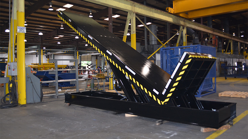 Oversized 90 Degree Tilter for Army Ammunition Plant - Autoquip