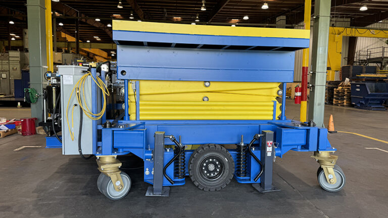 Electrically Powered Hydraulic Lift System for Spacecraft Manufacturing