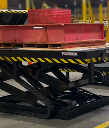 Two Double Pantograph Scissor Lifts for Railway Maintenance